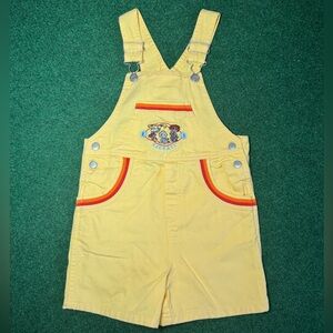 Vintage 90s Rugrats Nickelodeon RARE Character Cartoon Kids 6X Yellow Overalls